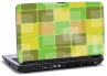 Laptop skin med firkanter i grønne, gule og orange nuancer Laptop skin med firkanter i grønne, gule og orange nuancer