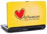 Laptop skin med long live the king tekst og r&Atilde;&cedil;dt hjerte