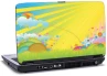 Laptop skin med sol og skyer