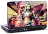 Laptop skin med kvinde i r&Atilde;&cedil;dlige nuancer