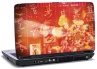 Laptop skin med rød baggrund Laptop skin med rød baggrund
