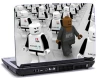 Laptop skin med lego figurer og teksten - MIB
