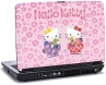 Laptop skin med 2 katte og teksten - Hello Kitty