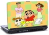 laptop skin med tegneserie familien fra shinchan