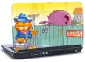 laptop skin med Garfield med st&Atilde;&cedil;vsuger