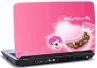 laptop skin med chokolade &Atilde;&brvbar;ske med lyser&Atilde;&cedil;d baggrund og teksten happy valentines day
