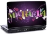 laptop skin med teksten "MICHAELA"