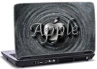 laptop skin med Apple logo og tekst med gr&Atilde;&yen; baggrund