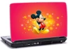 laptop skin med mickey mouse og stjerner i baggrunden