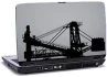 Laptop skin med grå baggrund og tårn Laptop skin med grå baggrund og tårn