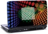 Laptop skin med blå, grøn, rød og hvide prikker Laptop skin med blå, grøn, rød og hvide prikker
