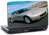 laptop skin med sølv porsche kørende på vej laptop skin med sølv porsche kørende på vej