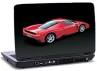laptop skin med rød ferrari set fra bagende laptop skin med rød ferrari set fra bagende