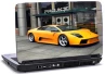 laptop skin med gul ferrari holder foran bygning laptop skin med gul ferrari holder foran bygning