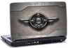 laptop skin med rund cirkel på grå baggrund laptop skin med rund cirkel på grå baggrund
