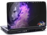 laptop skin med ansigt i venstre side og sort baggrund laptop skin med ansigt i venstre side og sort baggrund
