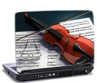 Briller og violin, lagt oven på noder Briller og violin, lagt oven på noder