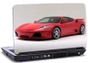 Rød Ferrari bil med hvid grå baggrund Rød Ferrari bil med hvid grå baggrund