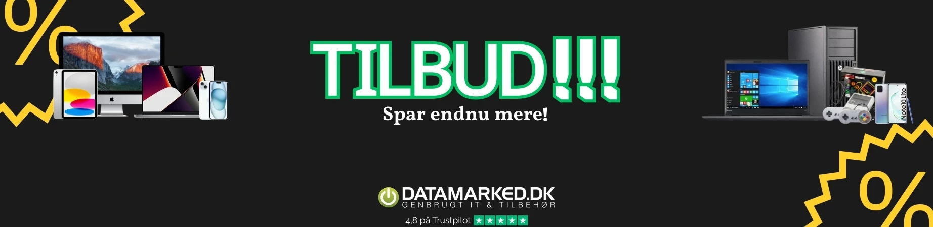 Tilbud hos Datamarked.dk - Spar op til 80% fra nypris