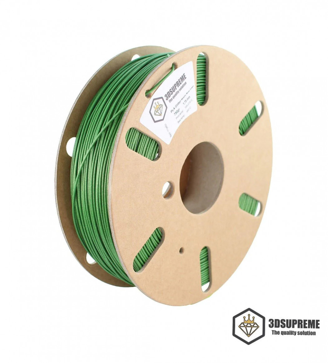 Glitter - Metallic Moss Green - 3DE Supreme - PLA PRO - 1.75mm - 1kg
