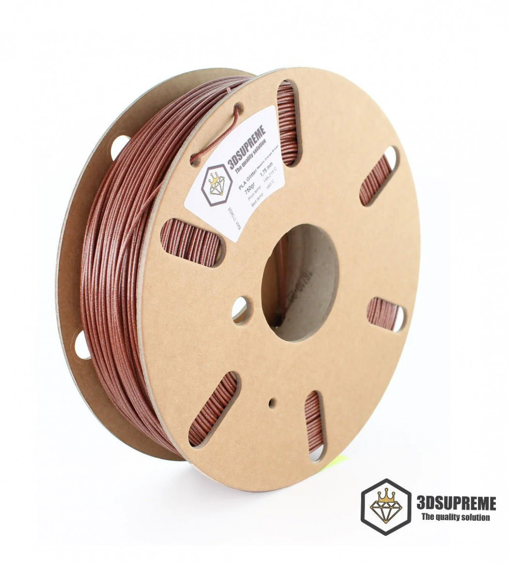 Glitter - Metallic Orange Brown - 3DE Supreme - PLA PRO - 1.75mm - 1kg