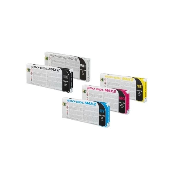 Eco-sol Max 2 - 220ml - Pakke med CMYK og Hvid