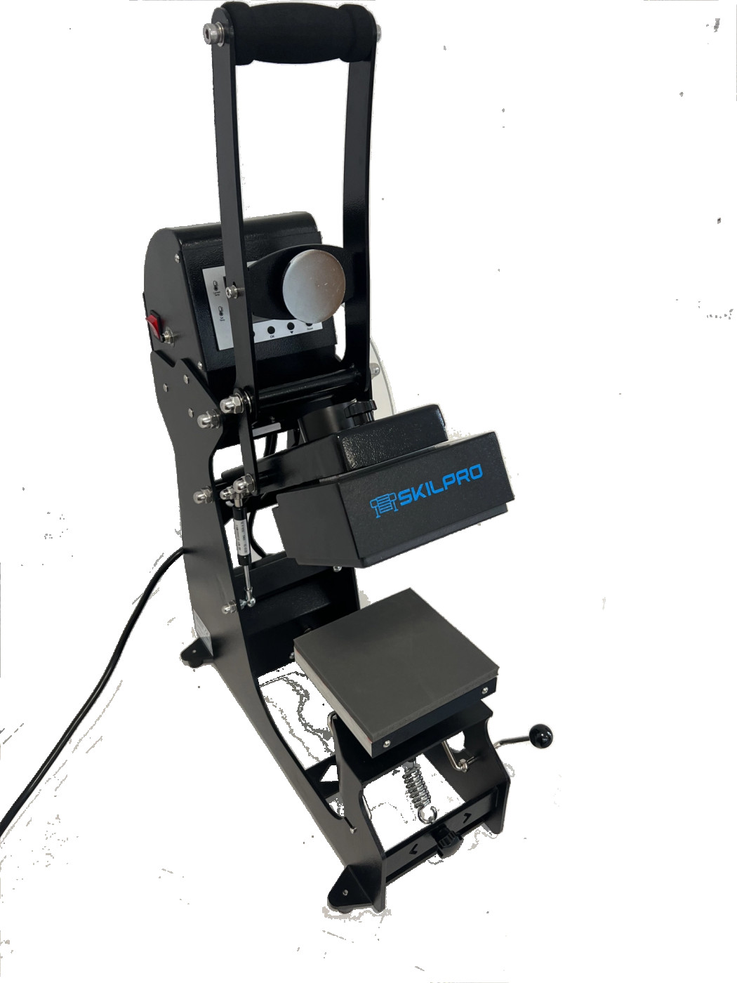Semi automatisk varmepresser med 15x15cm plade og dobbelt varme kasket modul