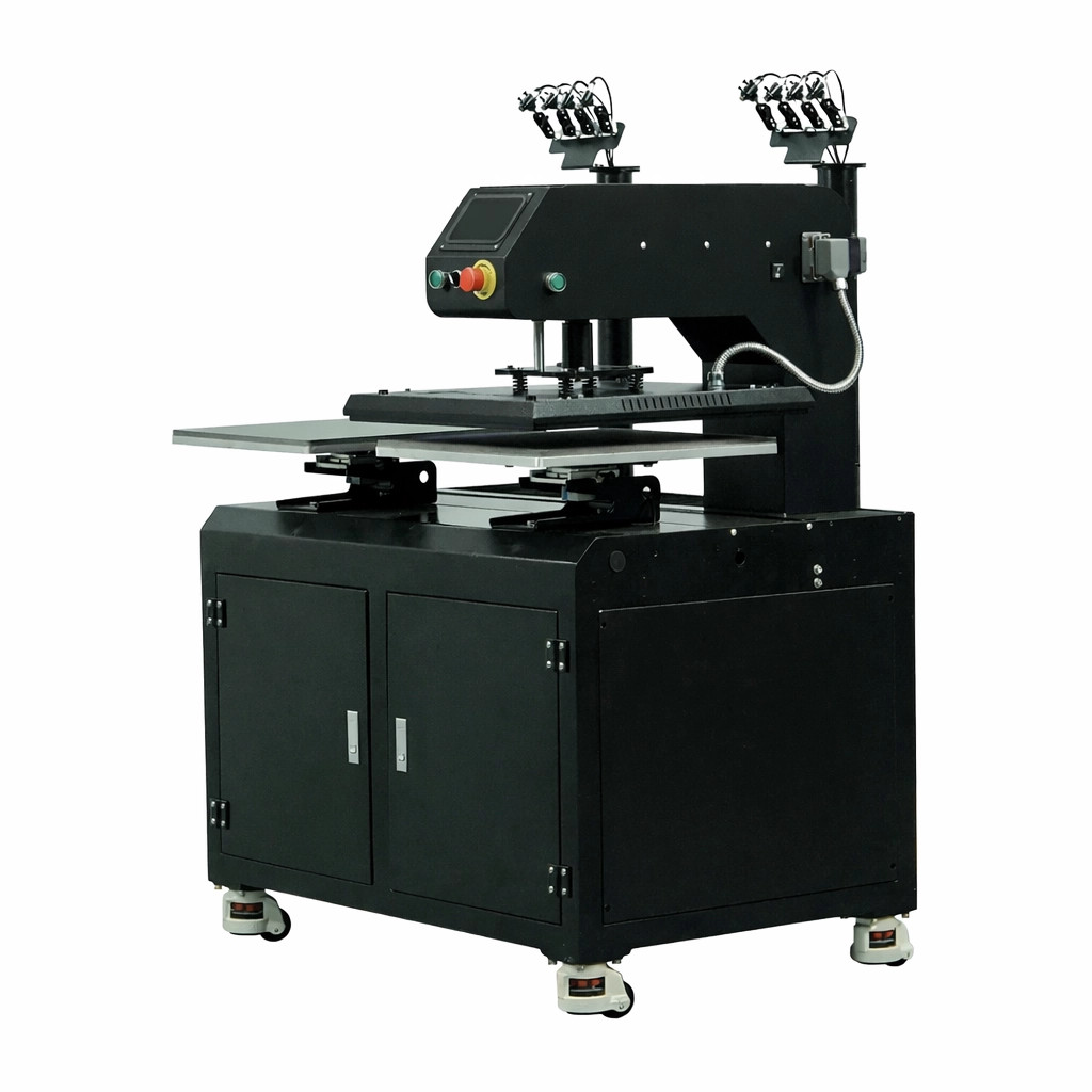 Skilpro Dobbeltstation Elektrisk Automatisk Varmepresse 40x60 cm med Laserpositionering