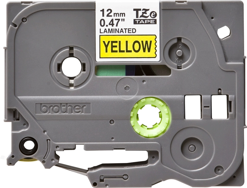 Brother original TZe631 tape – sort på gul, 12 mm bred