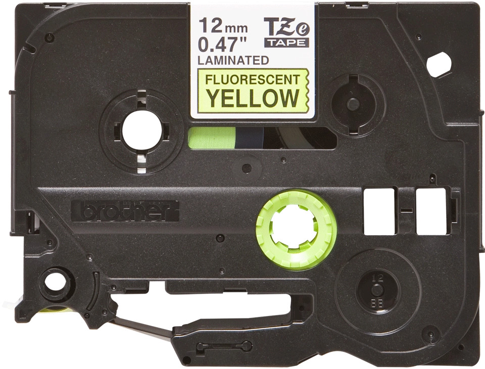 Brother original TZeC31 tape – neongul, 12 mm bred