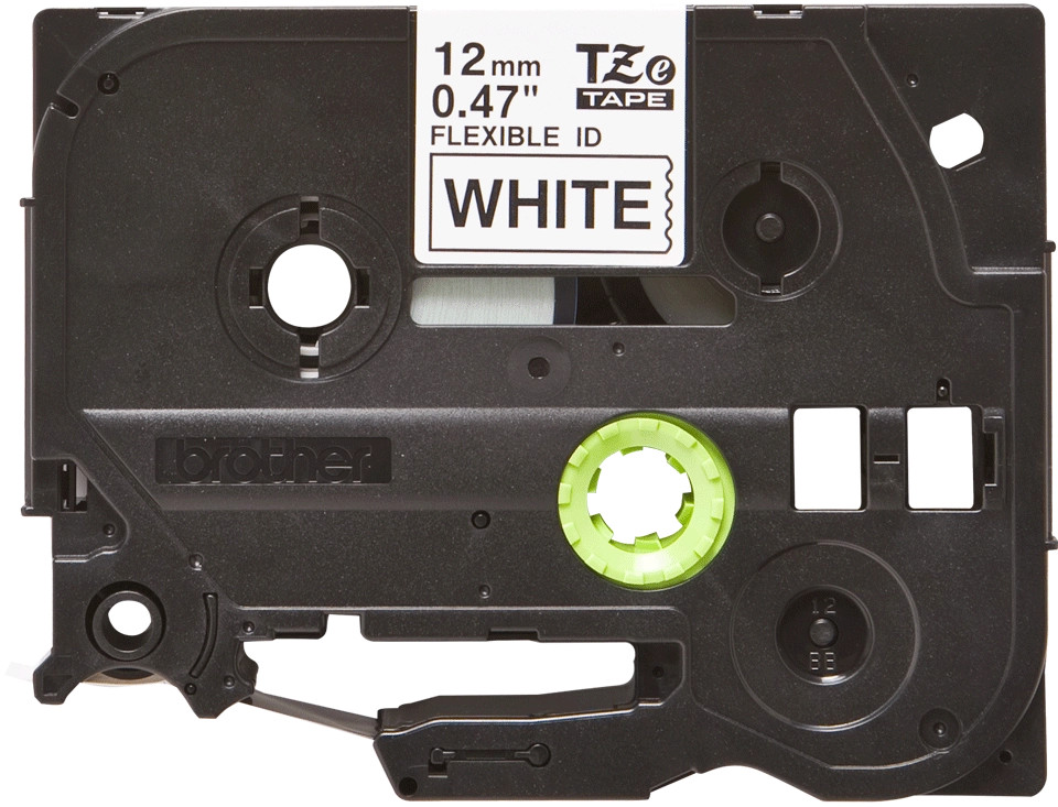 Brother original TZe-FX231 tape – sort på hvid, 12 mm bred