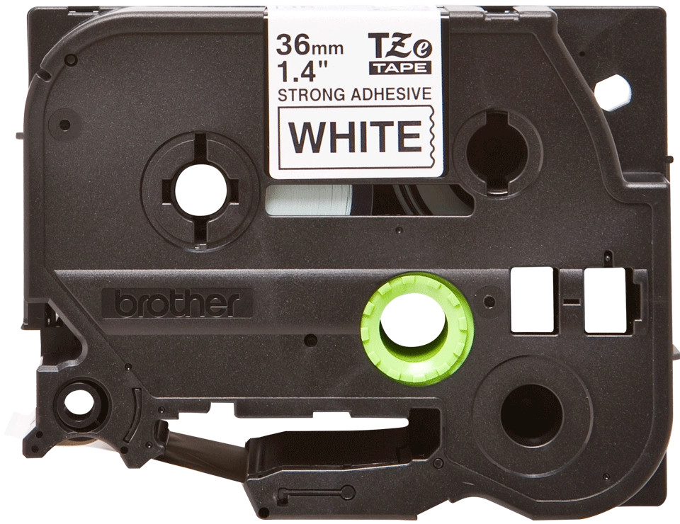 Brother original TZe-S261 tape – sort på hvid, ekstra stærkt klæbende, 36 mm bred