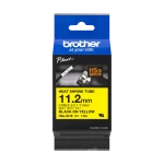 Brother original HSe-631E - 11,2 mm krympeflextape i sort p&aring; gul
