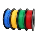 SKILPRO - Flexible PLA++ Filament pakke - Rød, gul, mørkeblå og grøn - 4 x 1 kg
