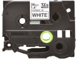 Brother original TZe-FX261 tape &ndash; sort tekst p&aring; hvid, fleksibel kabeltape, 36 mm bred