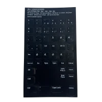 Tastatur Sticker - Dansk Layout - Sort - DELL/Lenovo Keyboard