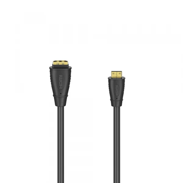 Adapter HDMI Typ C-A Han-Hun Guldbelagt Sort