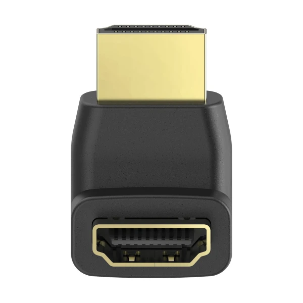 Adapter Hdmi 90 Grader Guld Sort
