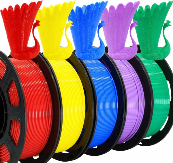 SKILPRO - PLA++ Filament pakke - Blå, gul, grøn, lys lilla og rød - 5 x 1 kg SKILPRO - PLA++ Filament pakke - Blå, gul, grøn, lys lilla og rød - 5 x 1 kg