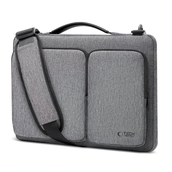 TECH-PROTECT Computertaske DEFENDER bag laptop - 15" og 16" - crayon grey