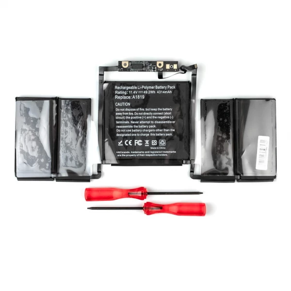 Batteri til Macbook Pro 13" A1706 (2016-2017) - Kvalitetsbatteri A1819 Batteri til Macbook Pro 13" Late 2016 Mid 2017 A1706 Touch Bar - batterimodel A1819