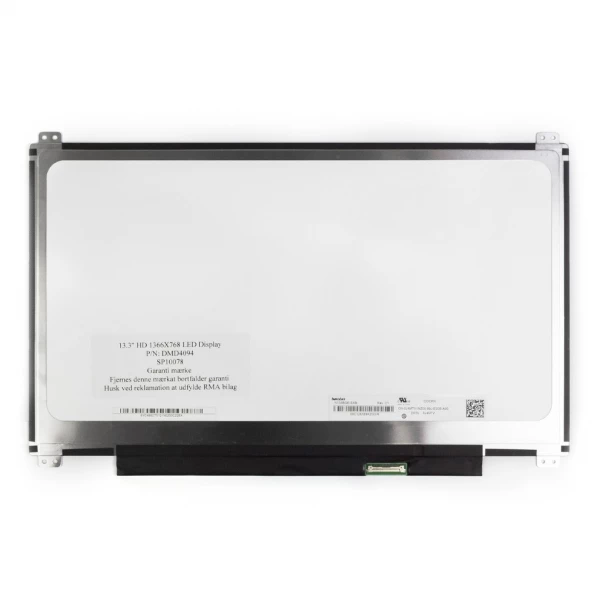 13.3" HD LED Matte Skærm Panel – Billig og Kvalitetssikret 13.3" (1366x768) HD LED | Matte Display | LED 30 Pin | Bottom Right Connection
