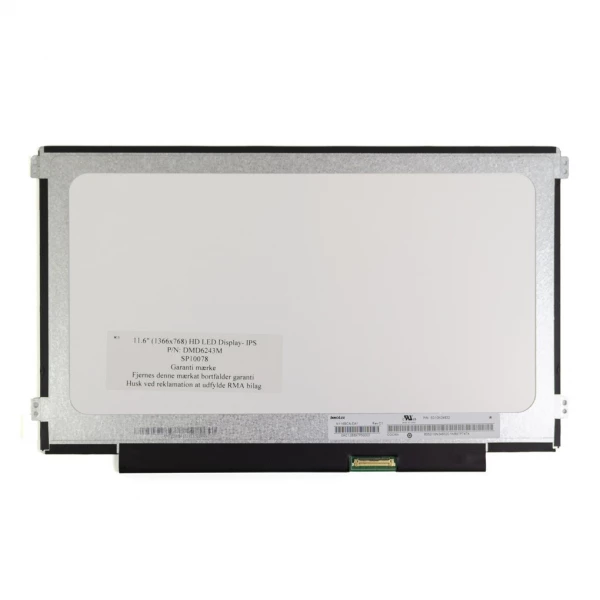 Bestillings vare, 11.6" (1366x768) HD LED | Matte Display | LED 30 Pin | Bottom Right Connection - IPS