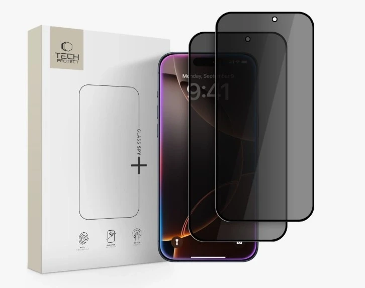 TECH-Protect Privacy skærmbeskyttelse – iPhone 16 Pro/17/17 Pro TECH-Protect Pack Privacy skærmbeskyttelse til iPhone 16 Pro, iPhone 17 og iPhone 17 Pro