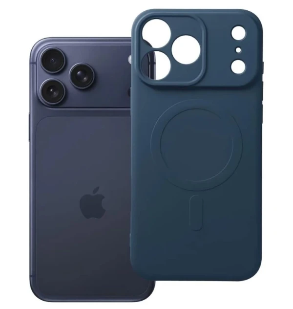 iPhone 17 Pro Max / 18 Pro Max Back Case MAGSAFE Silicon Cover - blå iPhone 17 Pro Max / 18 Pro Max Back Case MAGSAFE Silicon Cover - blå