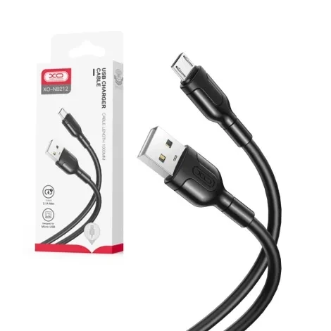Kabel XO NB212 USB - micro USB - 1 m - 2.1A - black 