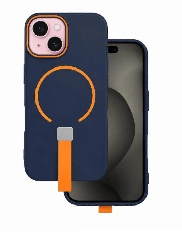 iPhone 15 Loop Magsafe Case Silicone - Mørk Blå iPhone 15 Loop Magsafe Case - dark blue