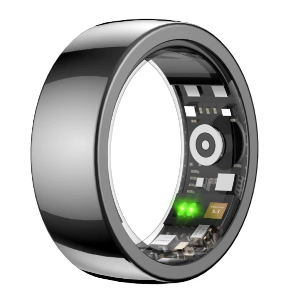 Riversong Trinity SR01 smart ring sort nanokeramik st&oslash;rrelse 7 indvendig diameter 17 mm