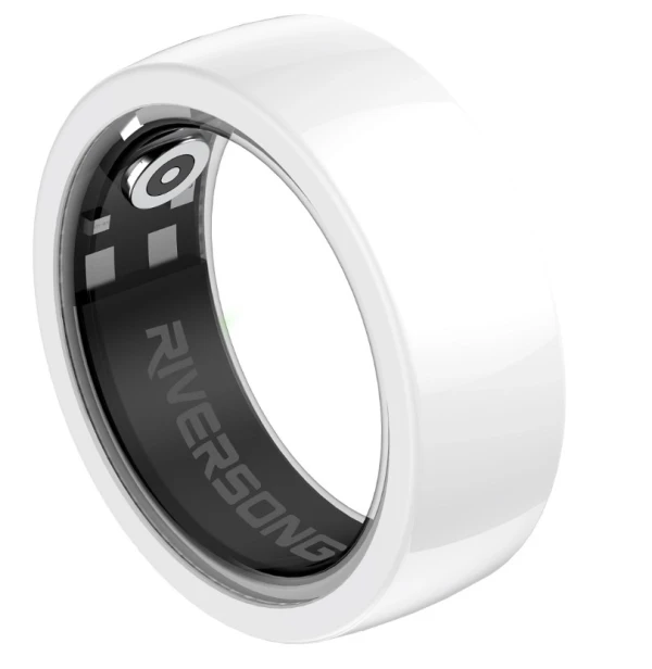 Riversong Trinity SR01 smart ring hvid størrelse 8 Riversong Trinity SR01 smart ring hvid nanokeramik størrelse 8 indvendig diameter 18 mm