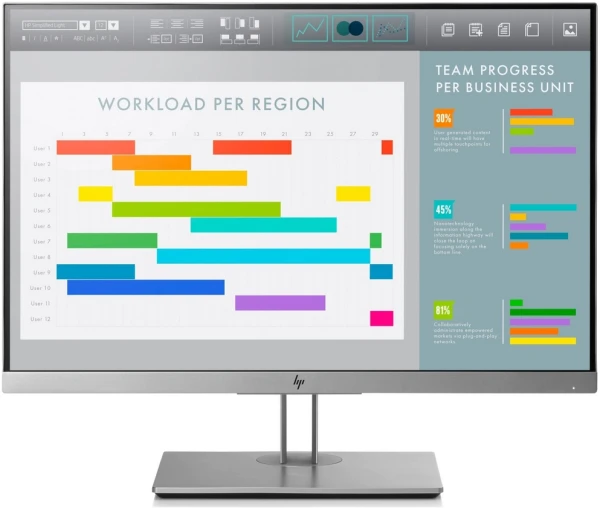 24" HP E243i Skærm - Full HD - Refurbished | Kvalitetsskabende Arbejdsskærm 24" HP E243i Skærm - Full HD - Refurbished